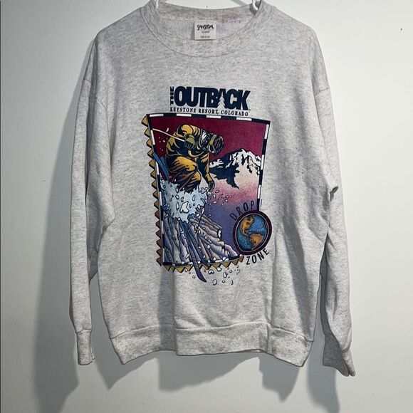Vintage 1995 Graphic Crewneck Sweater, Size L - Picture 1 of 4